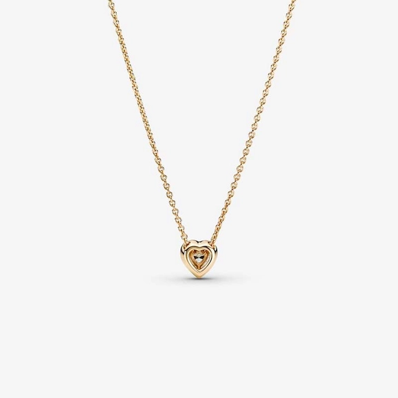 Upphöjda Hjärtan Halsband 14K Guld - PANDORA - Snabb frakt & paketinslagning - Nordicspectra.se