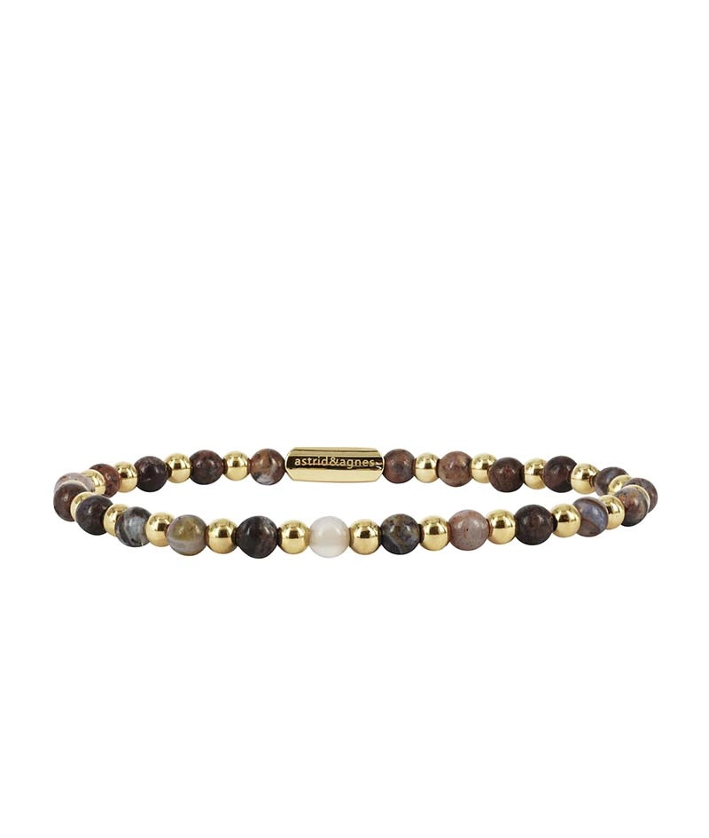 MIZA Armband Melange/Guld - Astrid & Agnes - Snabb frakt & paketinslagning - Nordicspectra.se