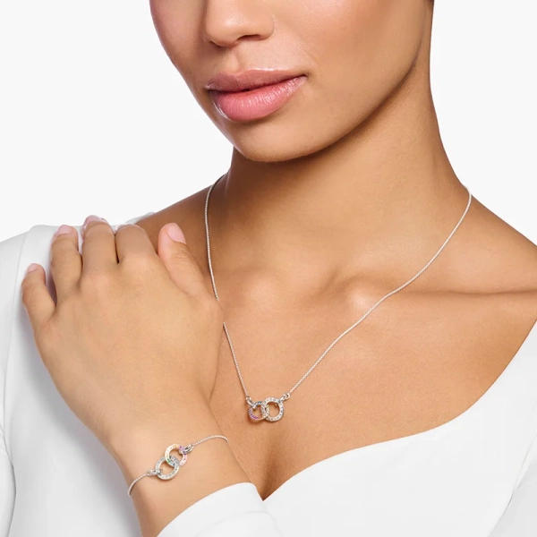 Halsband Together med Färgglada Stenar - Thomas Sabo - Snabb leverans & paketinslagning - Nordic Spectra