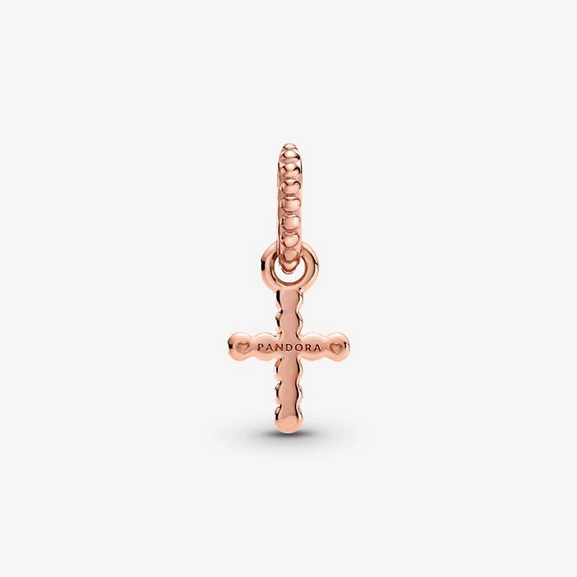 Pärlat Kors Hängberlock Rosé - PANDORA - Snabb frakt & paketinslagning - Nordicspectra.se