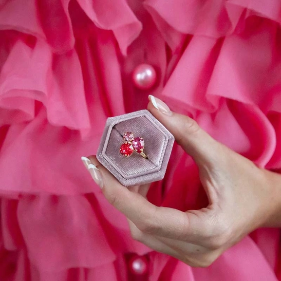 Colette Ring Gold Coral Combo - Caroline Svedbom - Snabb frakt & paketinslagning - Nordicspectra.se