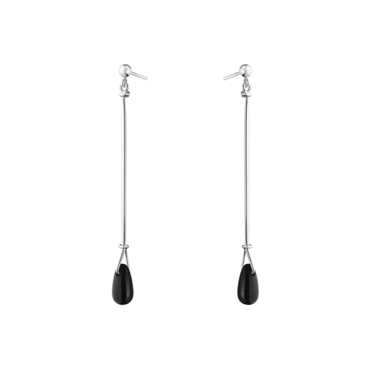 Vivianna Torun Långa Örhängen Svart Agat - Georg Jensen - Designsmycken med snabba & trygga leveranser - Nordic Spectra