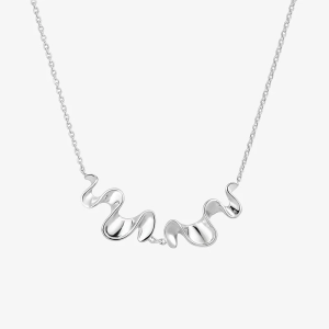 Halskette „Wasserfluss“ aus poliertem Silber von Drakenberg Sjölin