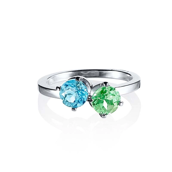 The Sea & I Ring Green Sapphire/Topaz - Efva Attling - Skandinaviska Designsmycken - Nordic Spectra