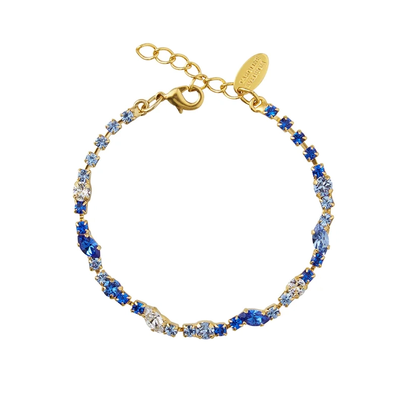 Caroline Svedbom - Antonia Bracelet Gold Blue Combo