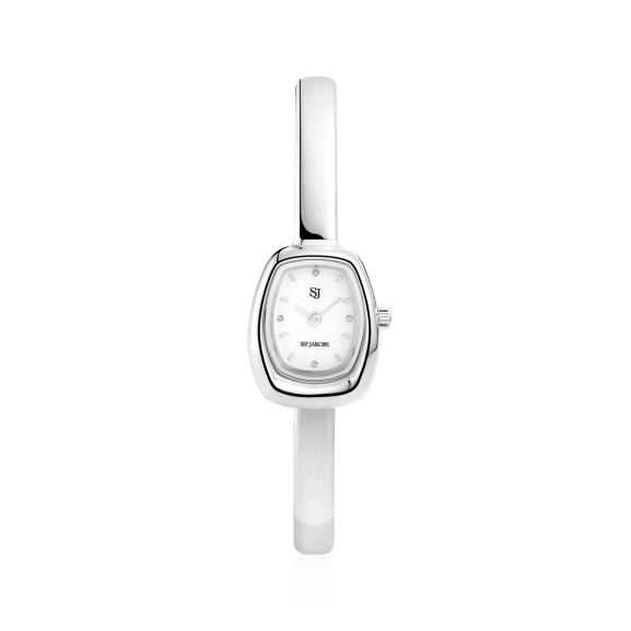 Borsa Watch Armbanduhr aus glänzendem Stahl mit einem weichen