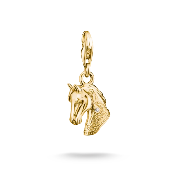 Hästhuvud Berlock Guld