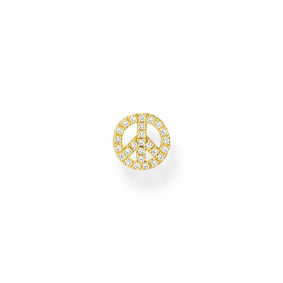 Einzel Ohrstecker Peace Gold von Thomas Sabo, Schneller Versand - Nordicspectra.de