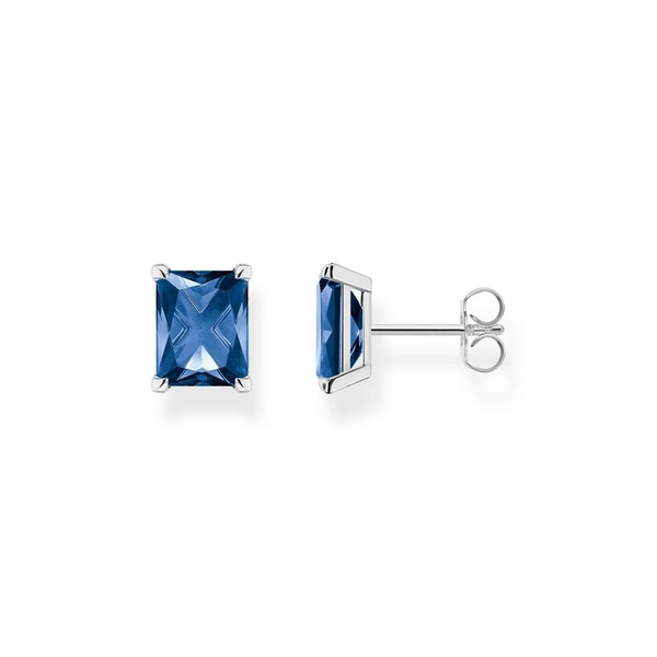 Ohrstecker Blauer Stein Silber von Thomas Sabo, Schneller Versand - Nordicspectra.de