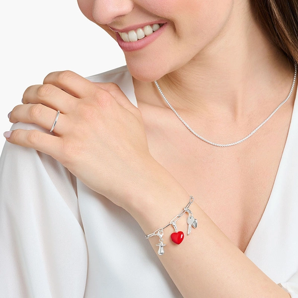 Charm-Anhänger Schlüssel mit Herz Silber von Thomas Sabo, Schneller Versand - Nordicspectra.de