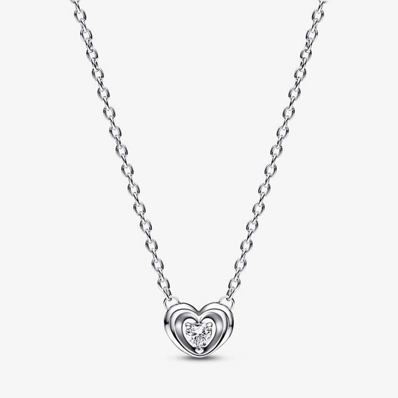 Radiant Heart & Floating Stone Pendant Collier Necklace - PANDORA - Suuri valikoima & ilmainen lahjapaketointi - Nordicspectra.fi