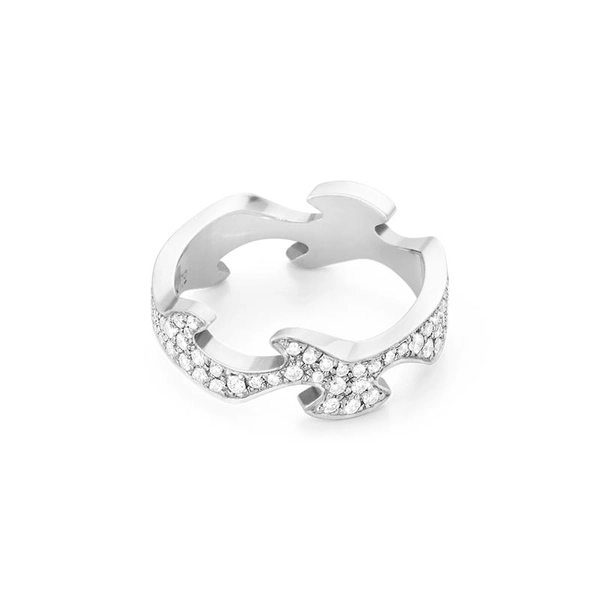 Fusion Mittring Vitguld & Pavé Diamanter - Georg Jensen ringar - Snabb frakt & paketinslagning - Nordicspectra.se