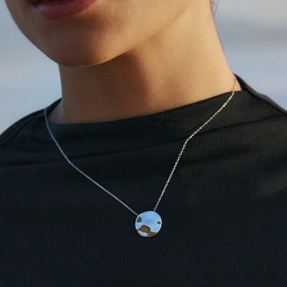 Flowy Necklace Steel - Edblad - Snabba leveranser - Gratis paketinslagning