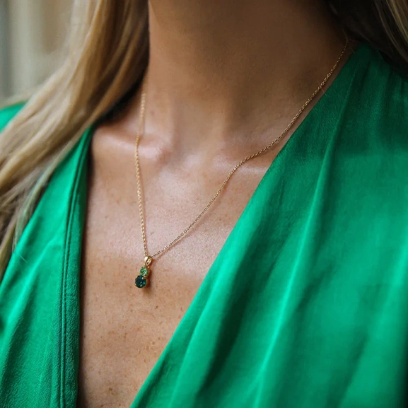 Leah Necklace Gold Green Combo - Maria Black - Snabb frakt & paketinslagning - Nordic Spectra