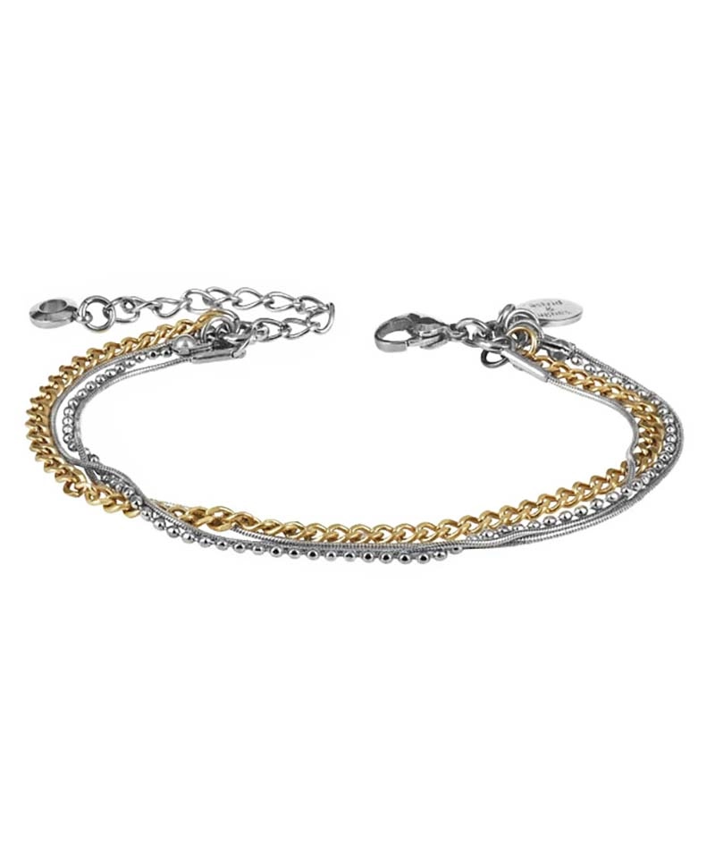 BETINA Armband Stål/Guld - Astrid & Agnes - Snabb frakt & paketinslagning - Nordicspectra.se
