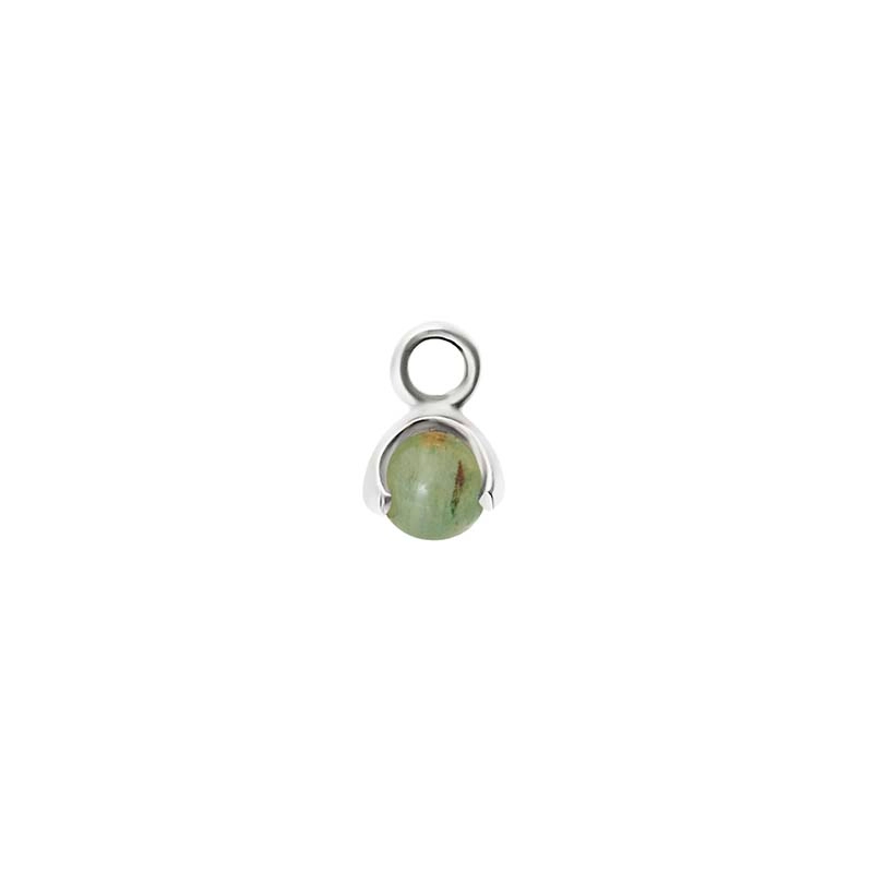 Letters Stone 5 Aventurine Pendant Silver