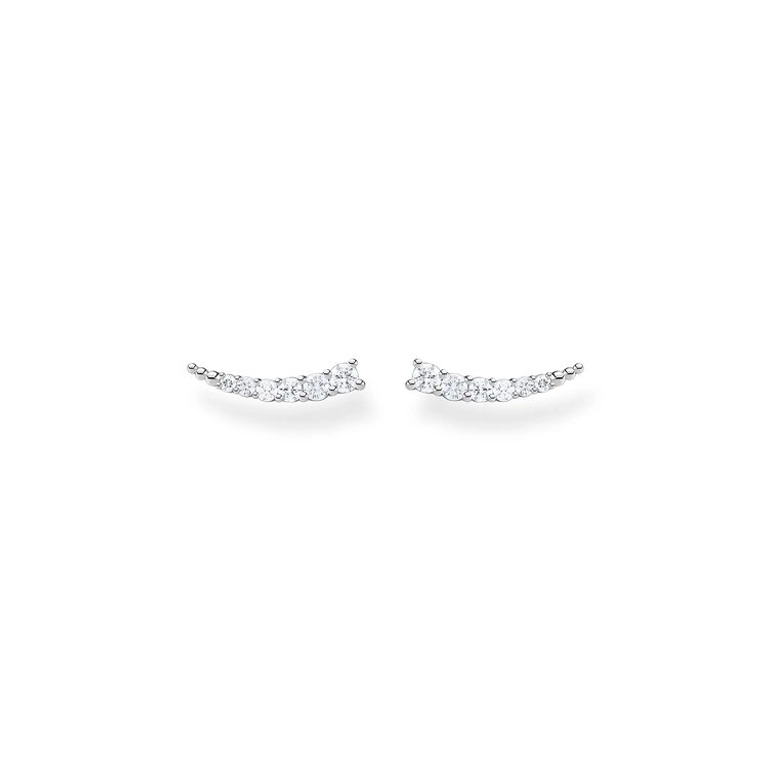 Ohrringe Ear climber Eeiße Steine Silber von Thomas Sabo, Schneller Versand - Nordicspectra.de