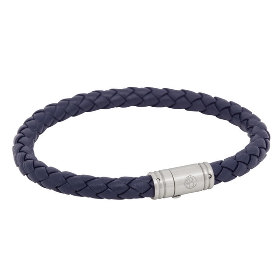 Blått Flätat Armband Med Stållås - By Billgren - Snabb frakt & paketinslagning - Nordicspectra.se