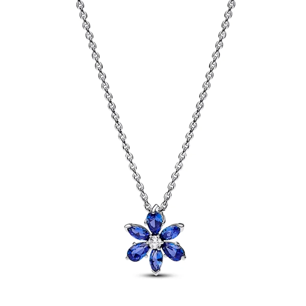 Halsband med Glittrande Blått Hängsmycke - PANDORA - Snabb leverans & paketinslagning - Nordic Spectra