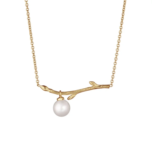 Branch Pearl Necklace Gold - Drakenberg/Sjölin - Skandinavisches Design - Nordic Spectra