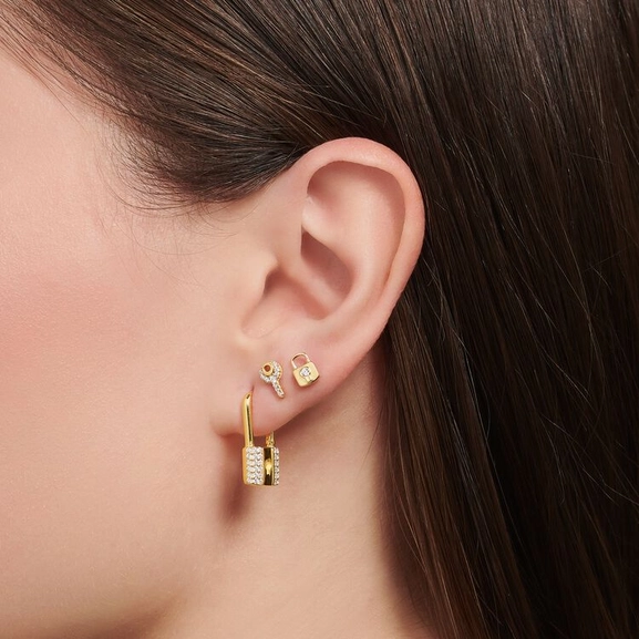 Einzel Ohrstecker Schloss Gold von Thomas Sabo, Schneller Versand - Nordicspectra.de