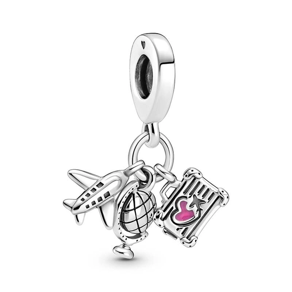 Flugzeug, Globus und Koffer Charm-Anhänger von PANDORA, Schneller Versand - Nordicspectra.de