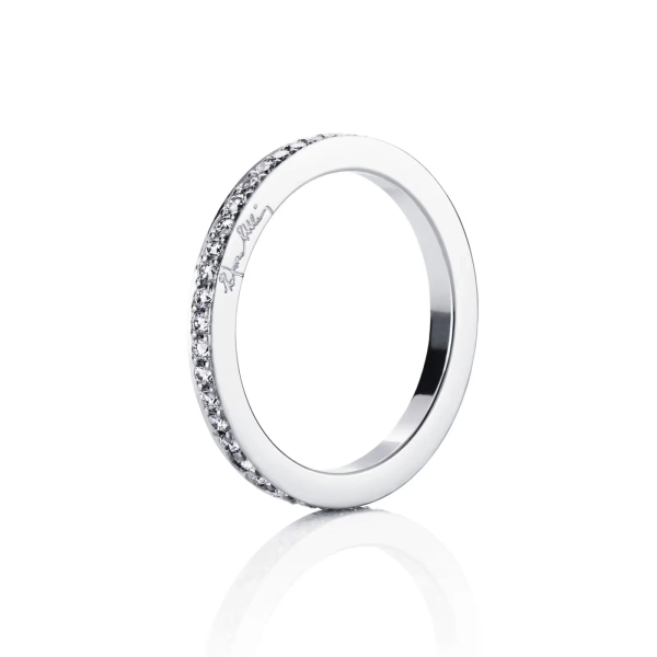 Stars & Signature Thin Ring i vitguld med 44 briljantslipade diamanter