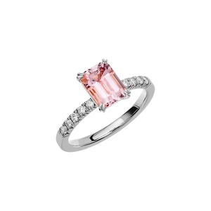Fairytale 2 Morganite White Gold - Wedding & engagement rings - Schalins - Scandinavian design - Nordic Spectra