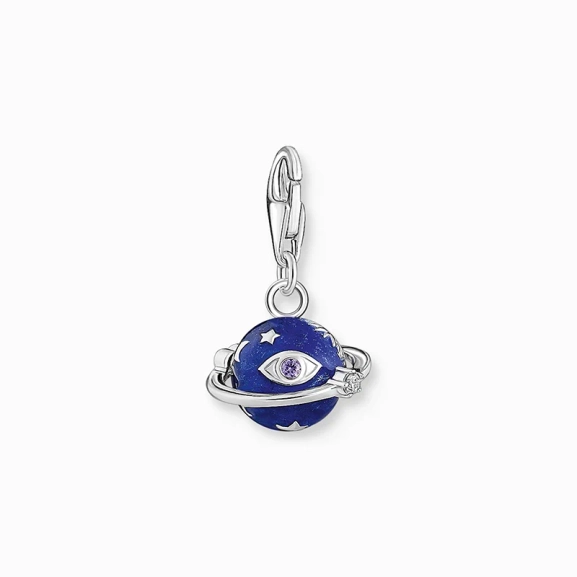 Saturnus Med Mörkblå Och Röd Kallemalj Berlock - Thomas Sabo - Snabb leverans & paketinslagning - Nordic Spectra