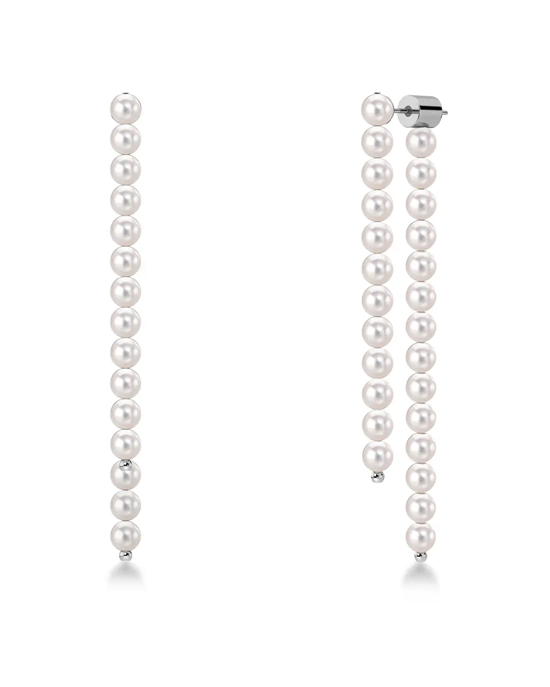 Edblad – Pearly Earrings Front Back Steel