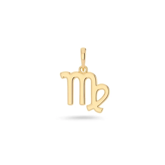 Zodiac Sign Virgo Gold - Edblad - Snabb leverans - Gratis paketinslagning