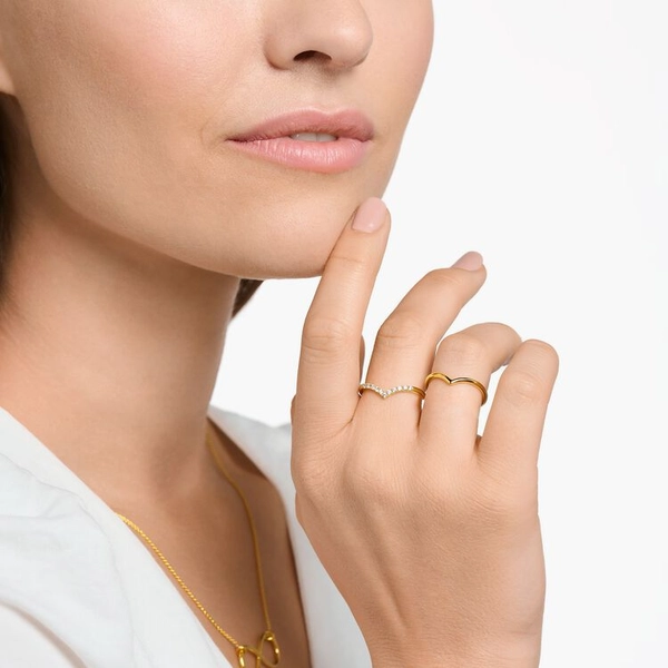Ring V-Form Mit Weißen Steinen Gold von Thomas Sabo, Schneller Versand - Nordicspectra.de
