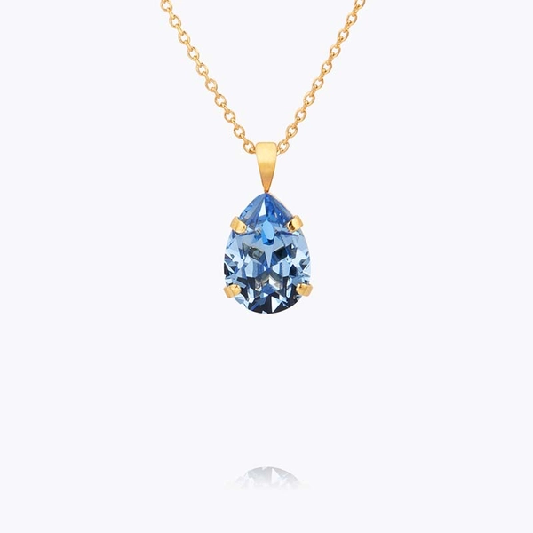 Mini Drop Necklace Gold Light Sapphire - Caroline Svedbom - Snabb leverans - Nordic Spectra