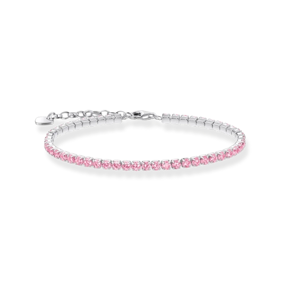 Tennisarmband med Rosa Glittrande Stenar - Thomas Sabo - Snabb leverans & paketinslagning - Nordic Spectra