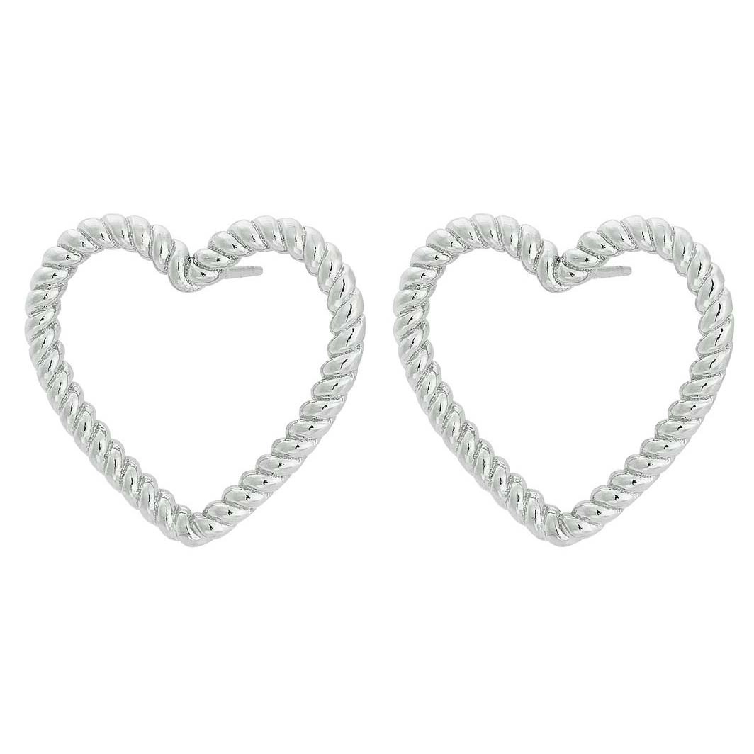 Rope Heart Studs M Steel