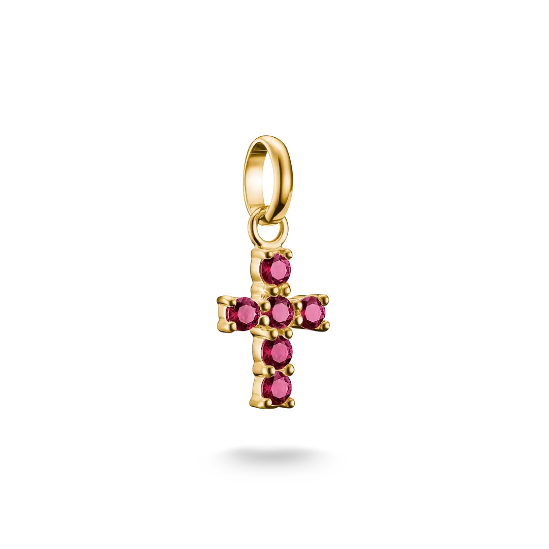 CC Connect Burgundy Kors Berlock Guld