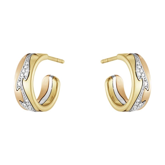 Fusion Örhängen Små med 0.08 ct Diamanter Pavé - Georg Jensen örhängen - Snabb frakt & paketinslagning - Nordicspectra.se