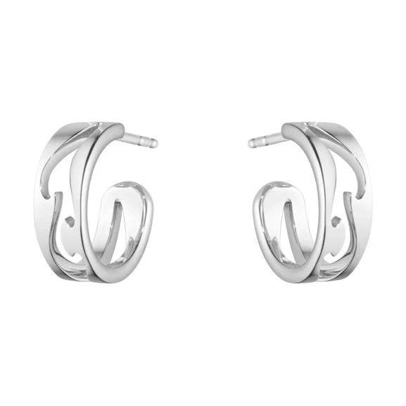 Fuion Open Earrings White Gold - Georg Jensen - Designschmuck mit schnellen und sicheren Lieferungen