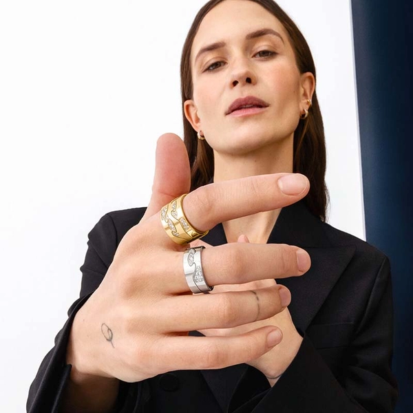 Fusion 2-delad Ring RG/RG Moln Pavé - Georg Jensen örhängen - Snabb frakt & paketinslagning - Nordicspectra.se