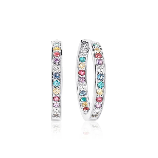 Ellera Corte Örhängen Mix från Sif Jakobs i silver med gnistrande Cubic Zirconia-stenar