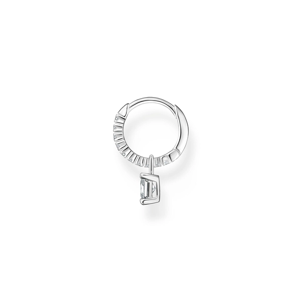 Einzel Creole Nit Weißen Steinen Silber von Thomas Sabo, Schneller Versand - Nordicspectra.de