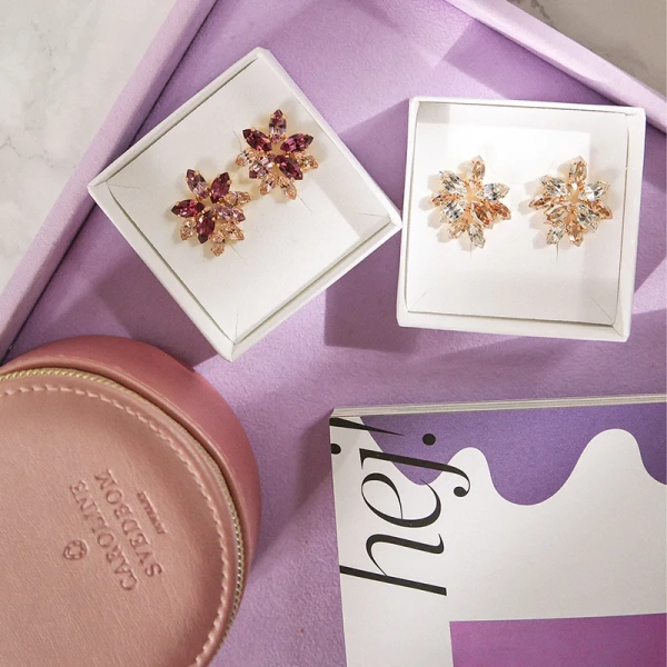 Melia Earcuff Rhodium Violet Combo - Maria Black - Snabb frakt & paketinslagning - Nordic Spectra