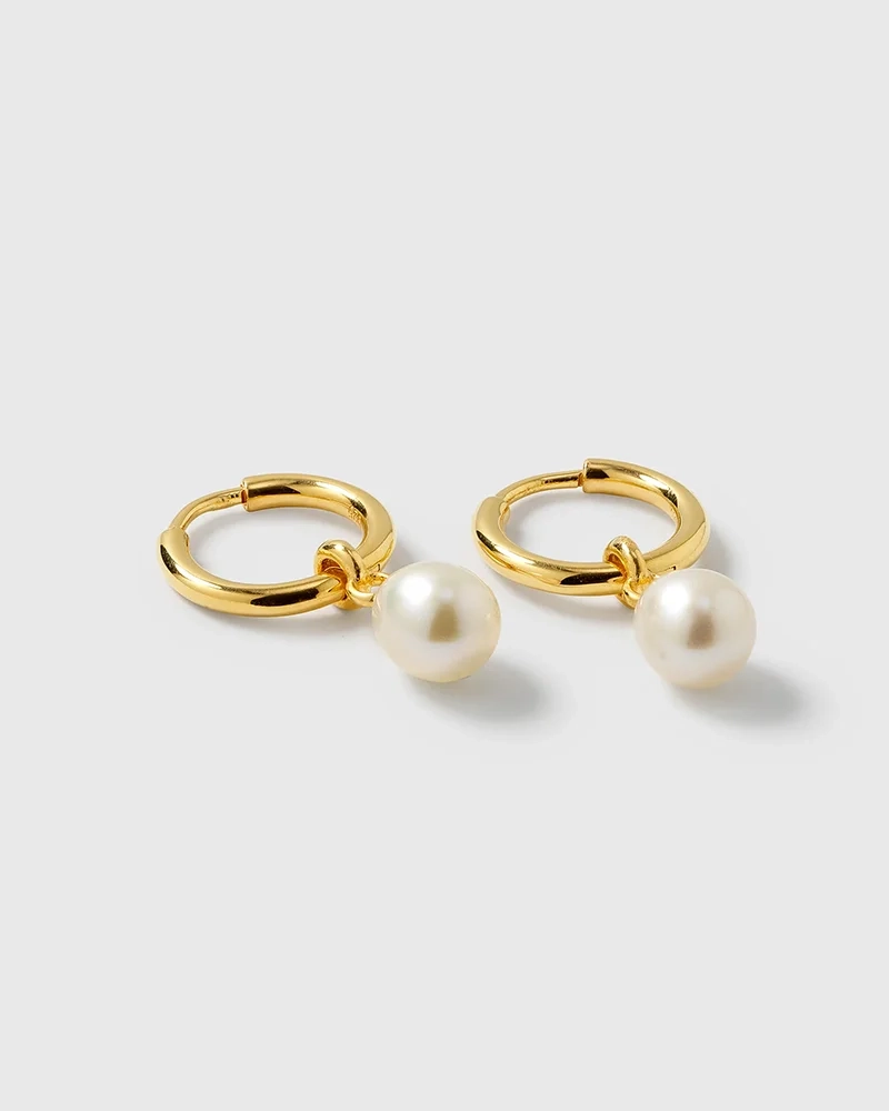 Treasure Pearl Hoops Gold - Syster P - Snabb leverans & Gratis paketinslagning - Nordic Spectra