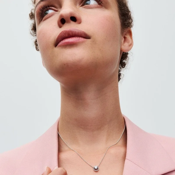 Funkelnder Runder Strahlenkranz Collier-Halskette - PANDORA - Nordic Spectra
