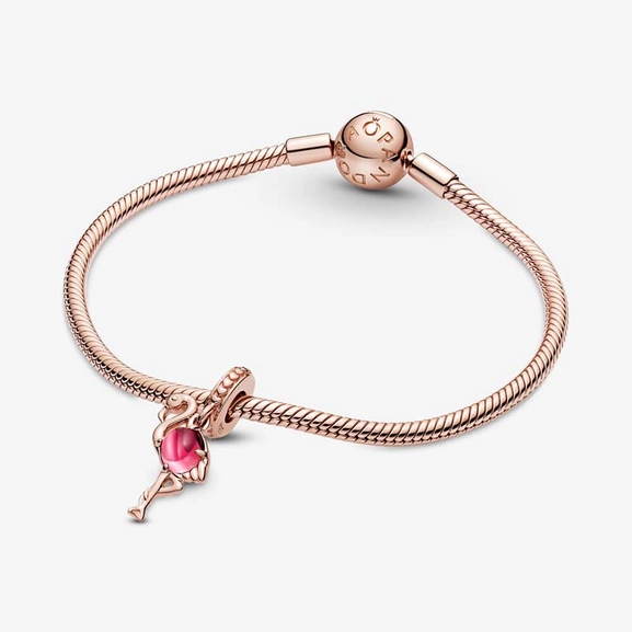 Flamingo i Rosa Muranoglas Berlock - PANDORA - Snabb frakt & paketinslagning - Nordicspectra.se