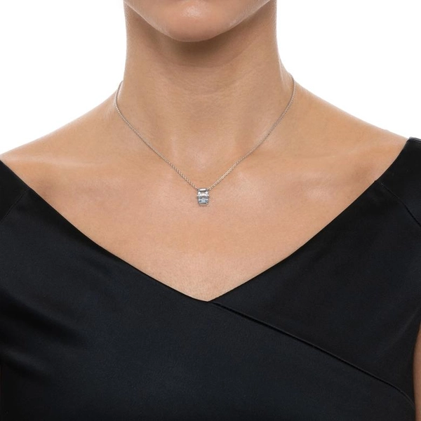 Little Bend Over Necklace - Aquamarine White Gold von Efva Attling, Schneller Versand - Nordicspectra.de