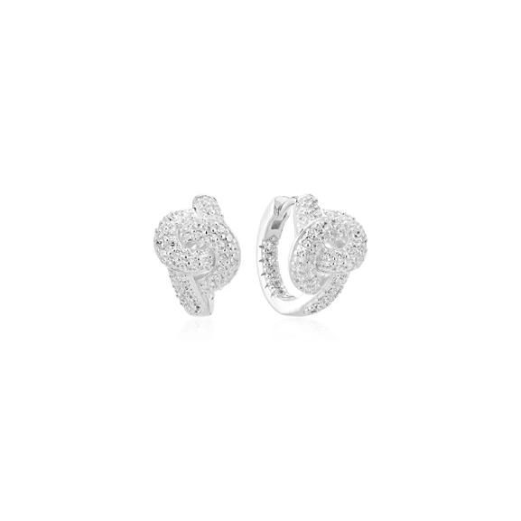 Imperia Creolo Örhängen i silver med gnistrande Cubic Zirconia-stenar från Sif Jakobs