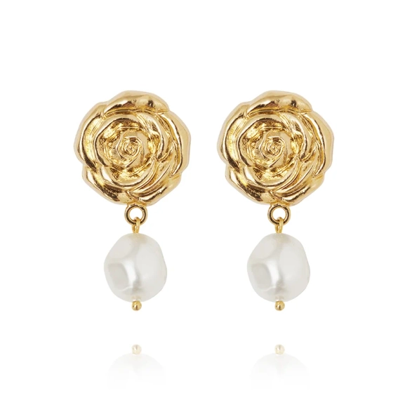 Rosita Pearl Earrings Gold Pearl - Caroline Svedbom - Snabb frakt & paketinslagning - Nordic Spectra