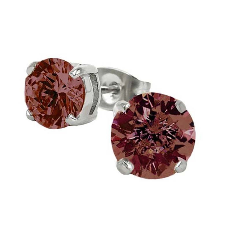 Astrid & Agnes - IDA Örhängen 7 mm Plommon/Stål