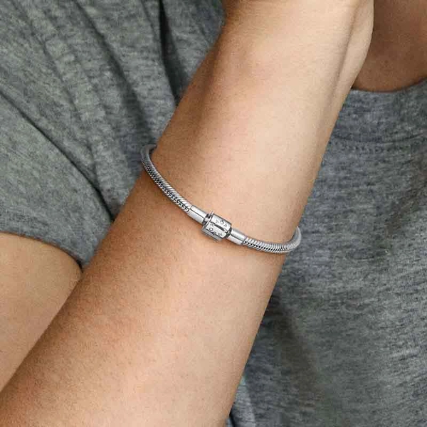 Schlangen-Gliederarmband mit Zylinder-Verschluss von PANDORA, Schneller Versand - Nordicspectra.de